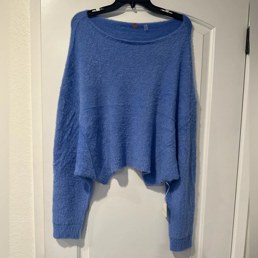 NWT Free People / FP One Cirilla sweater in Blue Iris / new;flawless - Picture 6 of 16